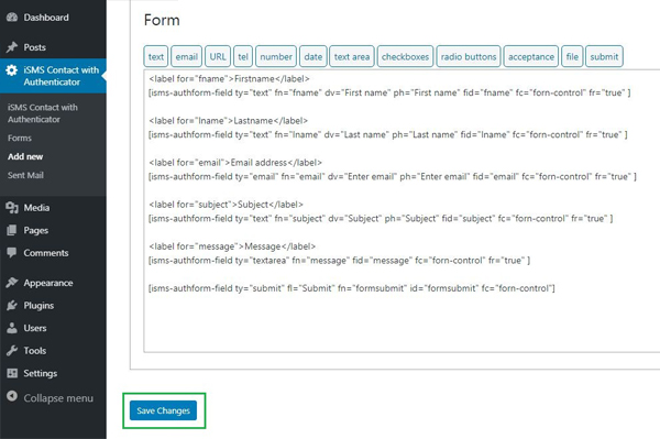 Configure WordPress iSMS Contact Form Authenticator Plugin Indonesia