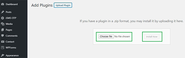 Install WordPress iSMS Contact Form Authenticator Plugin Bulk SMS Indonesia