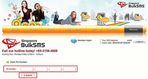 Reload Credit in Bulk SMS Indonesia